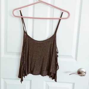 Gray Hollister Crop Top